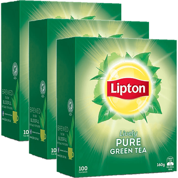 3 Pack Lipton Tea Pure Green String And Tag Pack Box 100 Bulk 20257664 (3 Boxes) - SuperOffice