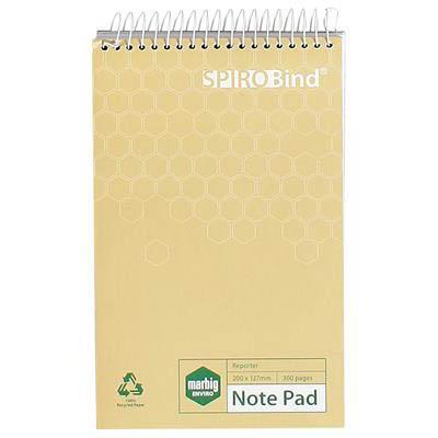3 Pack Marbig 100% Recycled Reporter Notebook 300 Page 128x210mm 18063E (3 Pack) - SuperOffice