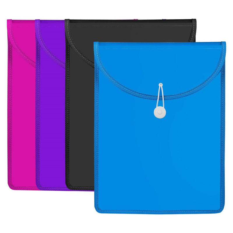 Marbig Top Load Files Folder With Elastic Closure PP A4 Assorted Colours Pack 20 9017199 (20 Pack) - SuperOffice