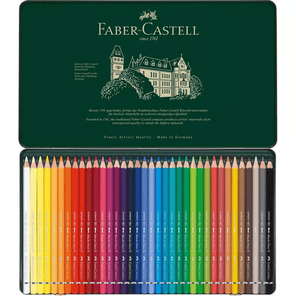 36 Faber-Castell Albrecht Durer Water Colour Pencils Tin Set Coloured 117536 - SuperOffice
