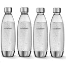 SodaStream Fuse Metal Bottle Carbonating Sparkling 1L Portable 4 Pack METAL - 1741290610 (2 Pack of 2) - SuperOffice