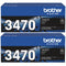 2 Pack Brother TN-3470 Toner Ink Cartridge High Yield Genuine Black TN-3470 (2 Pack) - SuperOffice