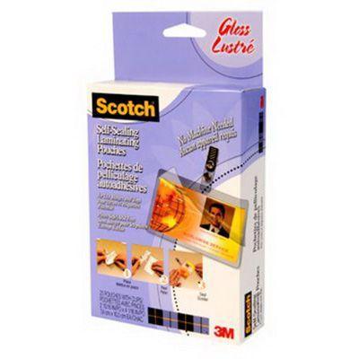 3M Ls852 Self Laminating Pouch For Business Card/Id 75 X 103Mm Clear Pack 25 70005147494 - SuperOffice