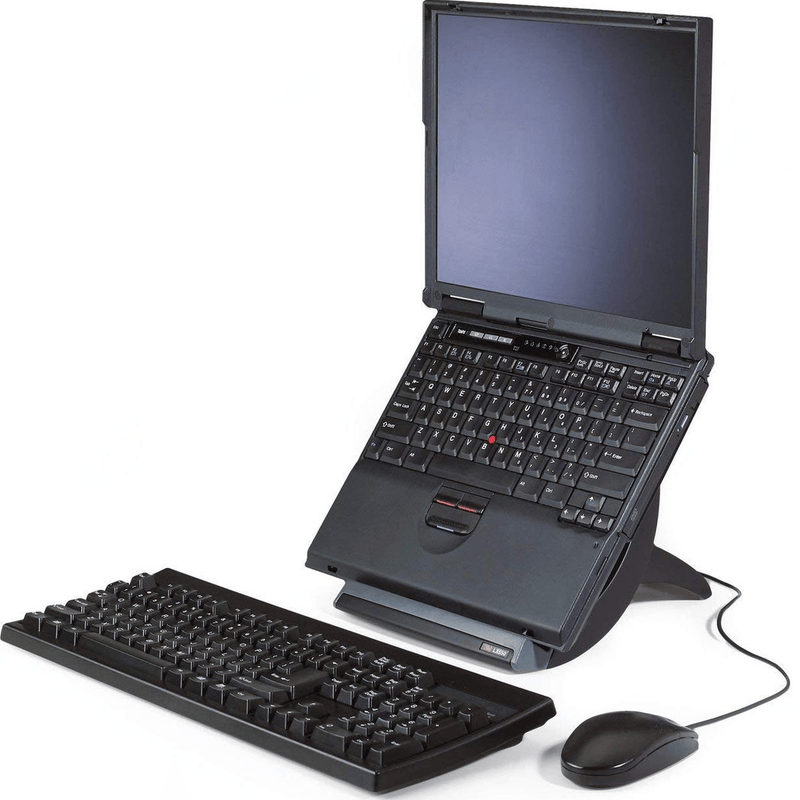 3M LX550 Laptop Riser Stand Vertical Adjustable Height Black 70071208006 - SuperOffice