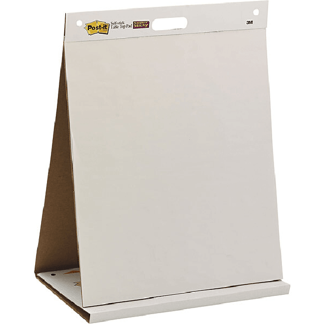 3M Post-It White Tabletop Easel Sticky Notes 508mmx584mm 20 Sheets 70005188050 - SuperOffice