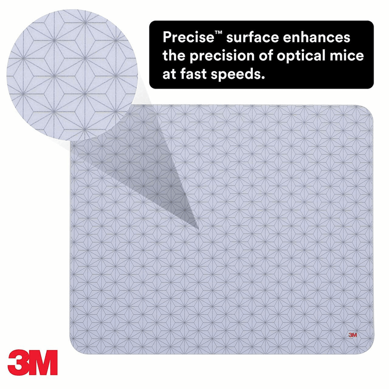 3M Precise Ultrathin Mousepad Repositionable Adhesive Backing MP200PS2 70005240257 - SuperOffice