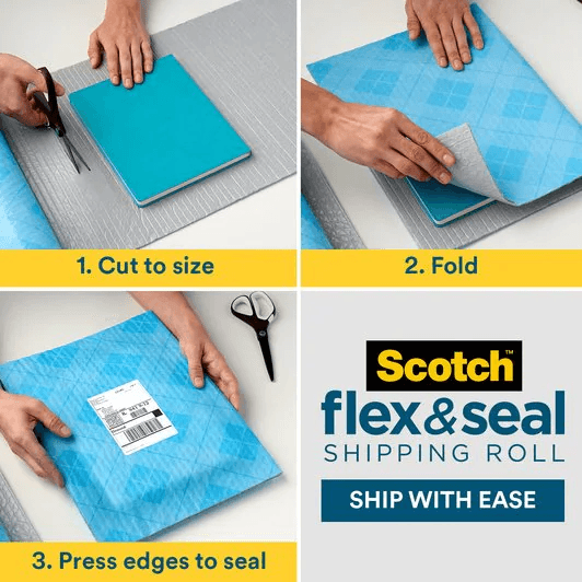 3M Scotch Flex & Seal Shipping Packaging Roll 380mmx3m 70007046215 - SuperOffice