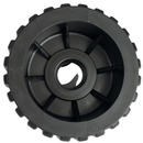 4" Boat Trailer Wobble Roller Ribbed 22mm Bore Hole 3" Wide Rollers Black/Black Black/Black Ribbed Rollers - SuperOffice