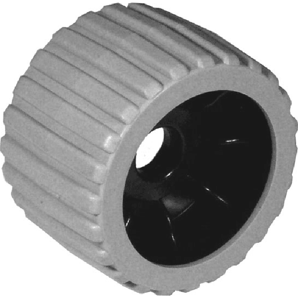 4" Boat Trailer Wobble Roller Ribbed 22mm Bore Hole 3" Wide Rollers Grey Grey/Black Ribbed Rollers - SuperOffice