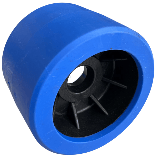 4" Boat Trailer Wobble Roller Smooth 22mm Bore Hole 3" Wide Rollers Blue/Black Blue/Black Smooth Rollers - SuperOffice