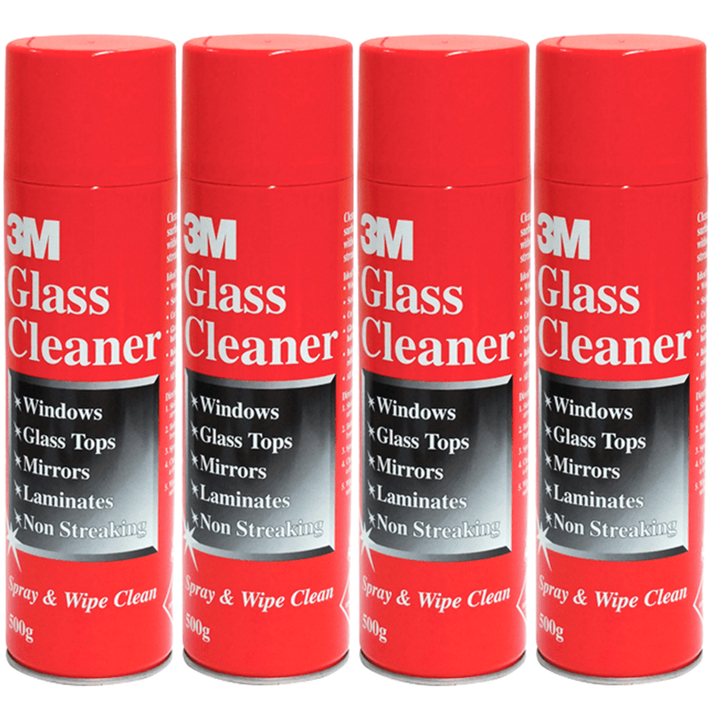 4 Pack 3M Glass And Laminate Cleaner Spray Can 500G BULK AN010558409 (4 Pack) - SuperOffice