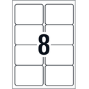 4 Pack Avery 938207 L7165 General Use Laser Inkjet Copier Label 8/Page White Pack 100 Sheets 938207 (4 Packs) - SuperOffice