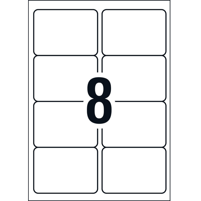 4 Pack Avery 938207 L7165 General Use Laser Inkjet Copier Label 8/Page White Pack 100 Sheets 938207 (4 Packs) - SuperOffice