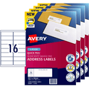 4 Pack Avery 959003 L7162 Address Label Laser 16/Page White 100 Sheets 959003 (4 Pack) - SuperOffice