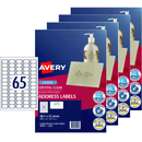4 Pack Avery 959022 L7551 Crystal Clear Address Label Laser 65/Page 25 Sheets 959022 (4 Packs) - SuperOffice