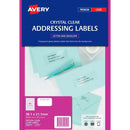 4 Pack Avery 959022 L7551 Crystal Clear Address Label Laser 65/Page 25 Sheets 959022 (4 Packs) - SuperOffice