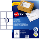 4 Packs Avery 959031 L7173 Trueblock Shipping Label Laser 10/Sheet White 100 Sheets 959031 (4 Packs) - SuperOffice