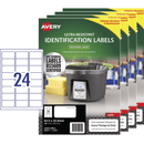 4 Packs Avery 959241 Ultra-Resistant Outdoor Labels 63.5x33.9mm 24/Page White 10 Sheets 959241 (4 Packs) - SuperOffice