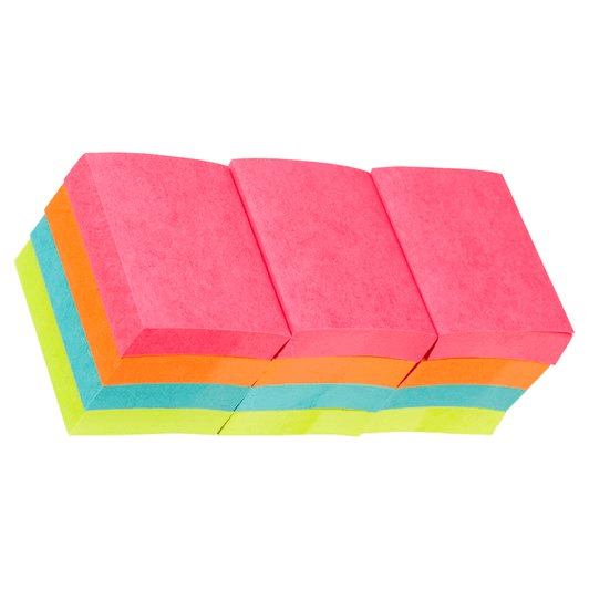 4 Packs Post-It Mini Sticky Notes 36x48mm Capetown Colours Assorted Pack 12 Pads 70005248904 (4 Packs) - SuperOffice