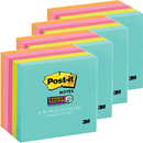 4 Packs Post-It Super Sticky Notes 76x76mm Miami Bright Colours Square 5 Pads Assorted 70005287027 (4 Packs) - SuperOffice