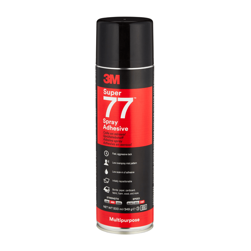 4x 3M Super 77 Multi-Purpose Adhesive Glue Spray Can 467G BULK 62443749213 (4 Pack) - SuperOffice