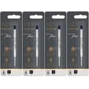 4x Parker Quinkflow Pen Refill Ballpoint Medium Nib Black 1950369 (4 Pack) - SuperOffice