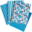 4x Spirax 511 Notebook Spiral Bound Hard Cover 200 Page 225x175mm Deep Blue Assorted 56511DBA (4Pack Asstd) - SuperOffice
