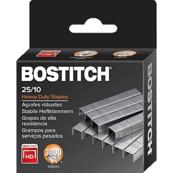 5 Boxes Bostitch Staples 25/10 Heavy Duty Box 3000 315510 (5 Boxes) - SuperOffice