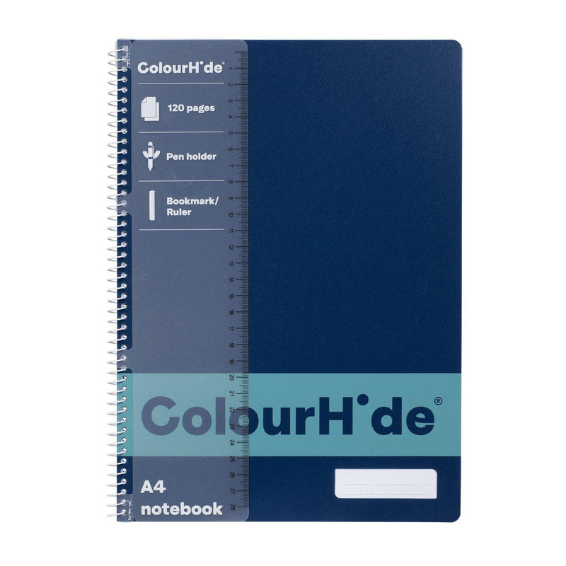 5 Pack Colourhide Notebook 120 Page A4 Navy Dark Blue 1719427J (5 Pack) - SuperOffice