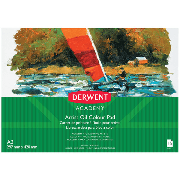 5 Pack Derwent Academy Artist Oilpaints Pad Landscape A3 15 Sheets R310470 (5 Pack) - SuperOffice