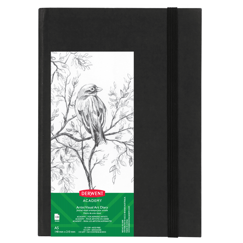 5 Pack Derwent Academy Hardcover Visual Art Diary Portrait 128 Pages A5 R31300F (5 Pack) - SuperOffice