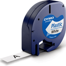 5 Pack Dymo 91331 Letratag Plastic Labelling Tape Refill 12mm Black On White 91331 (5 Pack) - SuperOffice