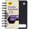 5 Pack Marbig Chunky Notebook 400 Page 112x140mm Compact Small Black 17190F (5 Pack) - SuperOffice
