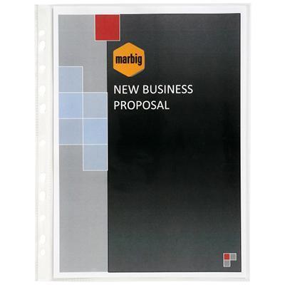5 Pack Marbig Deluxe Heavy Weight Copysafe Sheet Protectors Plastic Sleeves A3 Box 100 25103 (5 Pack) - SuperOffice