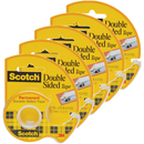 5 Pack Scotch 136 Permanent Double Sided Tape 12.7mmx6.3m Dispenser 70005266385 (5 Pack) - SuperOffice