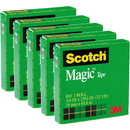 5 Pack Scotch 810 Magic Tape Roll Refill 19mmx66m 70012802206 (5 Pack) - SuperOffice