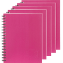 5 Pack Spirax 511 Notebook Spiral Bound Hard Cover 200 Page 225x175mm Pink 56511P (5 Pack) - SuperOffice