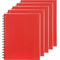 5 Pack Spirax 512 Notebook 7mm Ruled Hard Cover Spiral Bound A4 200 Page Red 56512R (5 Pack) - SuperOffice