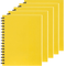 5 Pack Spirax 512 Notebook 7mm Ruled Hard Cover Spiral Bound A4 200 Page Yellow 56512Y (5 Pack) - SuperOffice