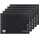 5 Pack Spirax P533 Sketch Book Spiral Bound Side Open 40 Page A3 Black 5606700 (5 Pack) - SuperOffice