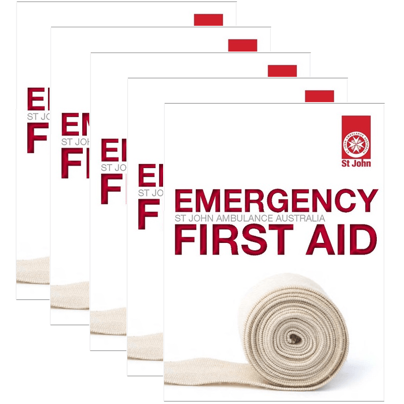 5 Pack St John Emergency First Aid Quick Guide Book Bulk 3225/1 (5 Pack) - SuperOffice