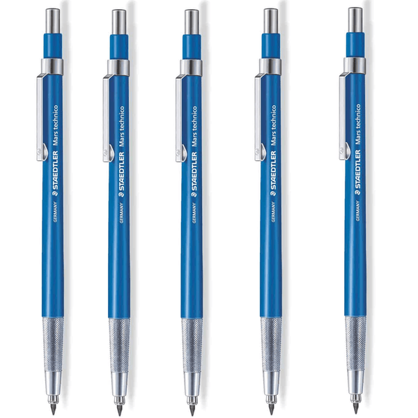 5 Pack Staedtler 780-C Mars Technico Leadholder Pencil 2mm Integrated Lead Sharpener Bulk 780 C (5 Pack) - SuperOffice