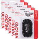 5 Pack Velcro Brand Stick On Hook And Loop Dots Circles 22mm Black Pack 40 25568 (5 Pack) - SuperOffice