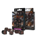 Q-Workshop Dragons Modern Dice Set - Black & Copper