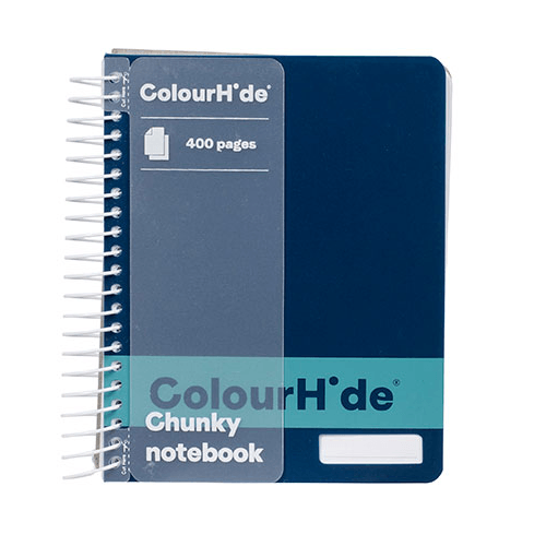 5x Colourhide Chunky Notebook 400 Page Navy Blue Compact 1716527J (Pack 5) - SuperOffice
