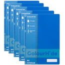 5x Colourhide Notebook 120 Page A4 Blue 1719401K (5 Pack) - SuperOffice