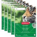 5x Derwent Academy Artist Sketch Book Pp Portrait A4 20 Sheets R310420 (Pack of 5) - SuperOffice
