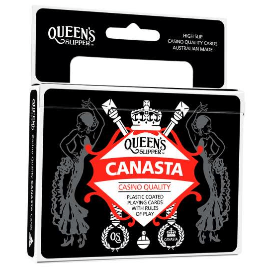 6 Decks Queen's Slipper Canasta Game Playing Cards Double Deck Canasta 144400 - 6 Pack - SuperOffice