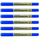 6 Pack Artline 541T Dual Nib Fine Whiteboard Marker 0.4Mm/1Mm Bullet Blue Hangsell 154163 (6 Pack) - SuperOffice
