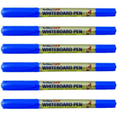 6 Pack Artline 541T Dual Nib Fine Whiteboard Marker 0.4Mm/1Mm Bullet Blue Hangsell 154163 (6 Pack) - SuperOffice